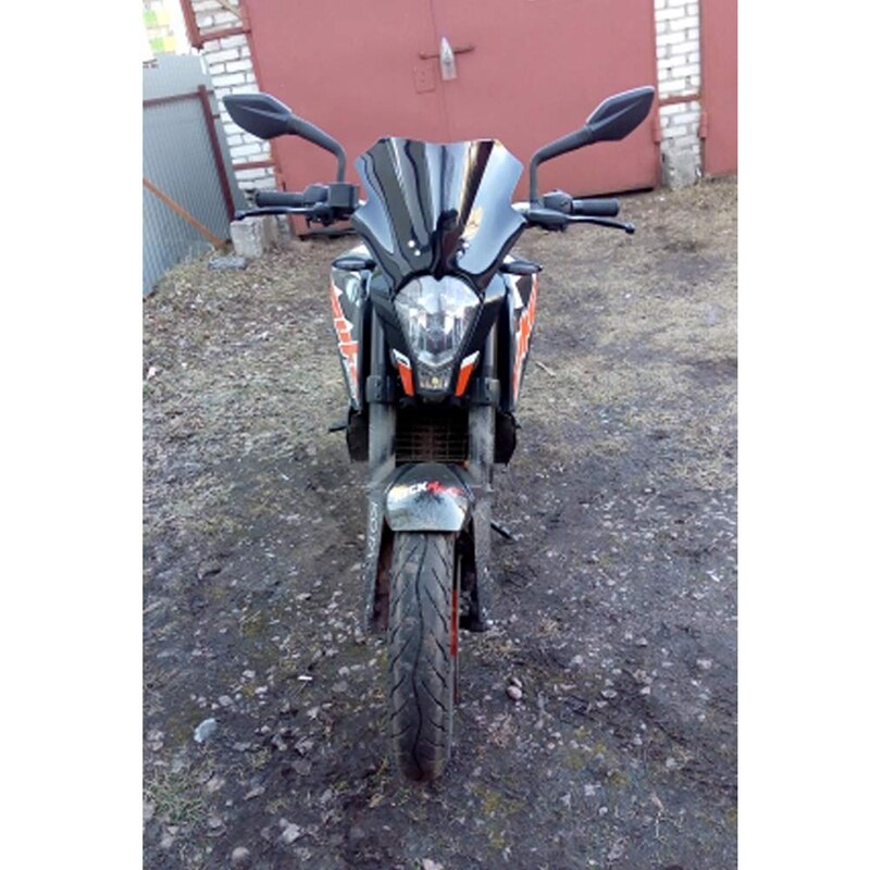 Motorcycle Double Bubble Zwart Wind Windscherm Voor 125 200 390 Duke Wind Screen: Default Title