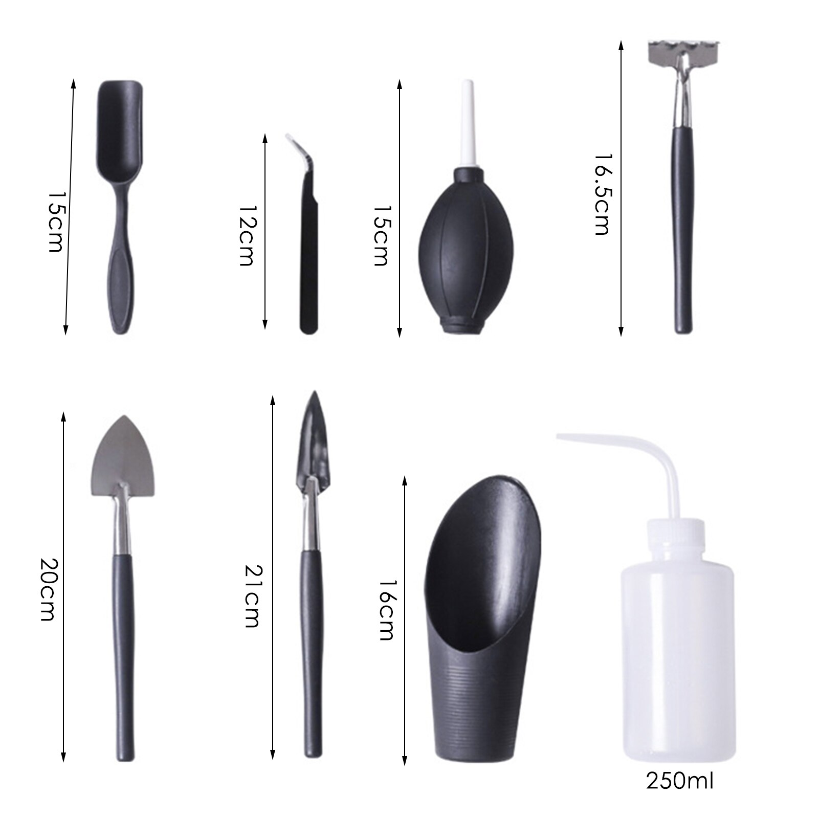 5/8/13pcs Garden Planter Kit Succulent Plants Tools Mini Garden Hand Tools Set Indoor Bonsai Miniature Transplant Seedling Tool: 8pcs