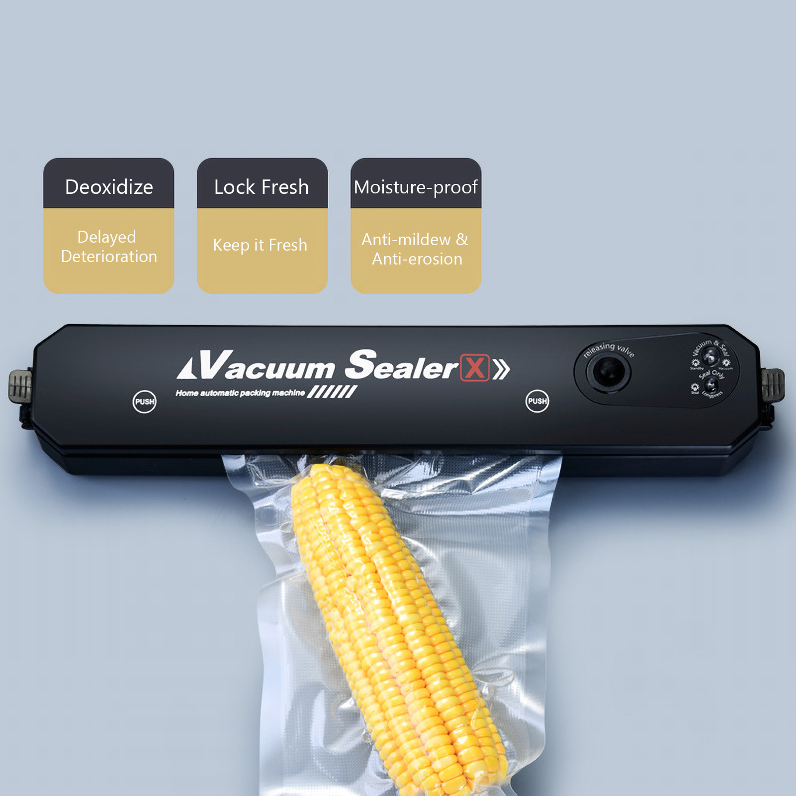 Kleine Sluitmachine Huishoudelijke Mini Voedsel Behoud Sluitmachine Automatische Vacuüm Voedsel Opslag Saver Precisie Voedsel Sealer