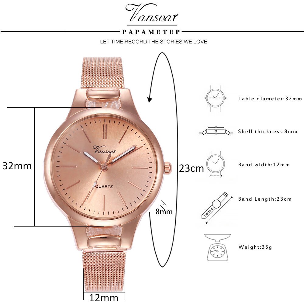 Quartz Horloge Dames Klok Luxe Roestvrij Stalen Band Band Horloge Analoog Casual Business Polshorloge Reloj Mujer