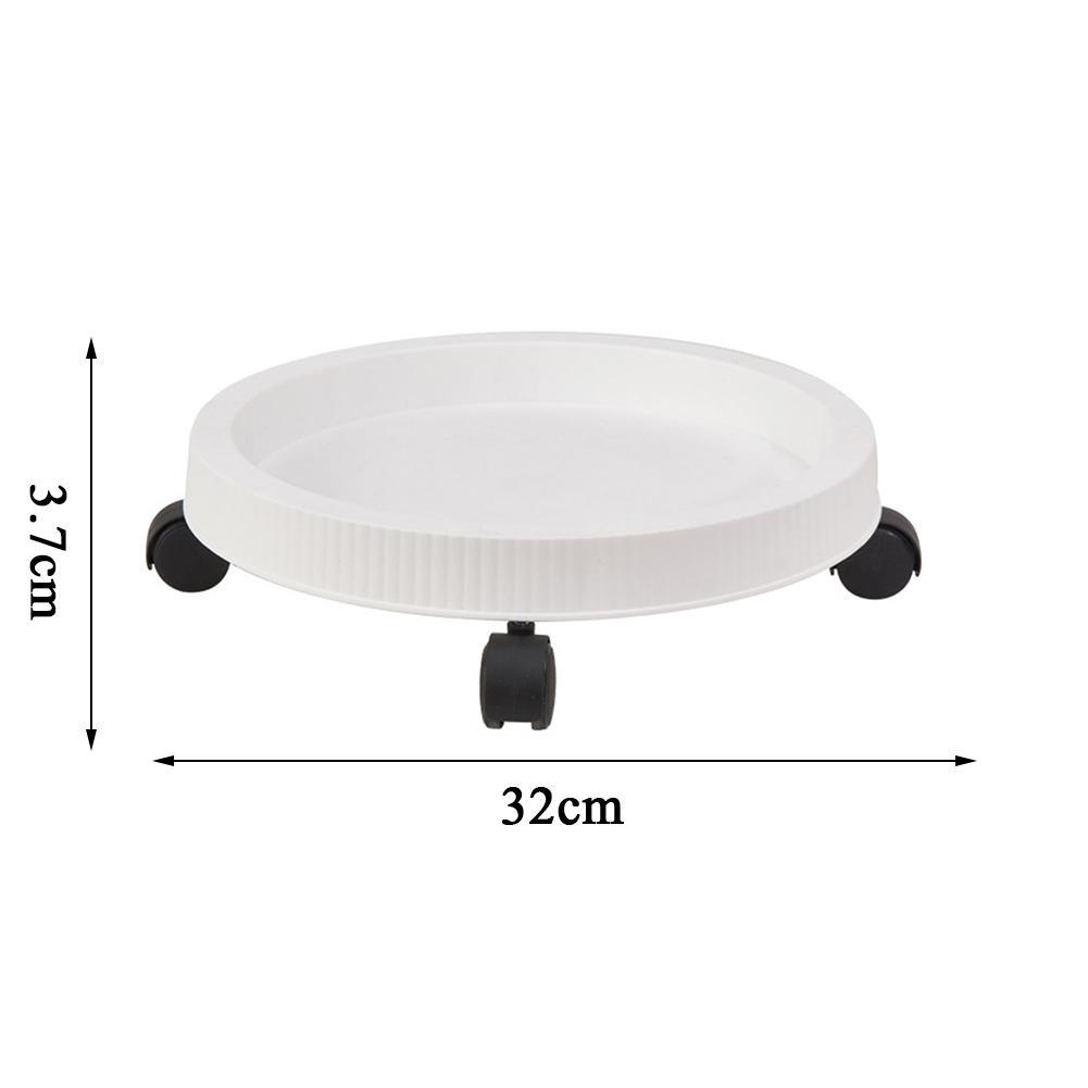 Round Tray Saucers Removable Flower Pot Tray Wheels Bottom Tray Plant Base Water Drip Holder Garden Supply Reusable Plant Stand