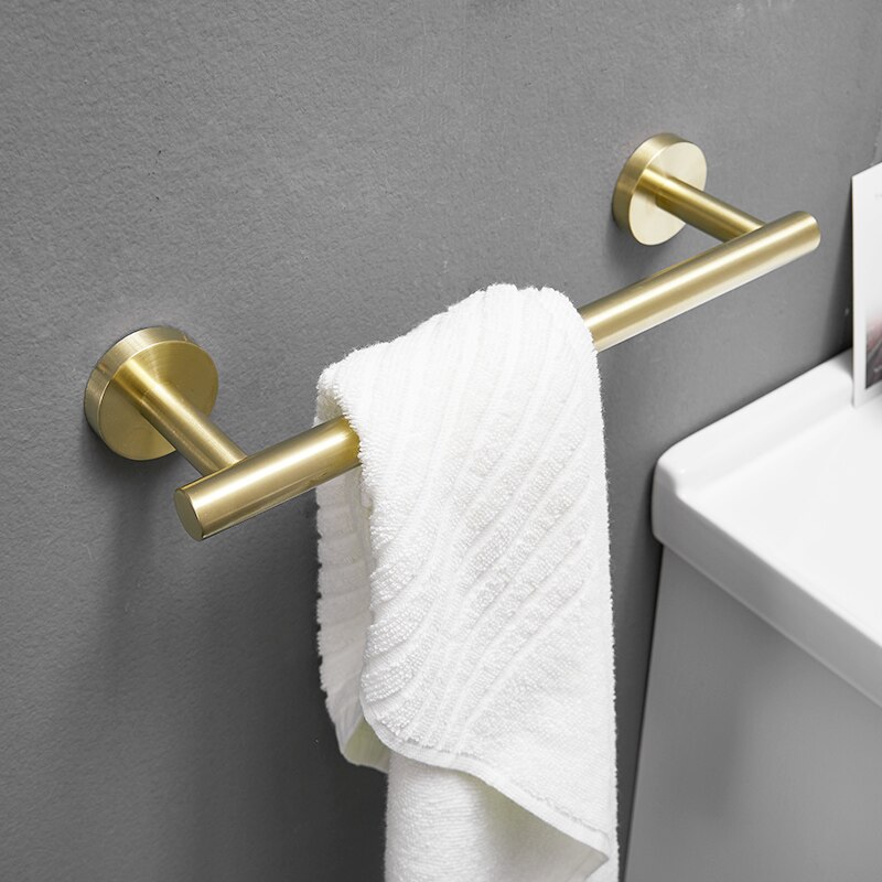 FLG Brushed Gold Bathroom Accessories Set 304 Stainless Steel Brushed ...