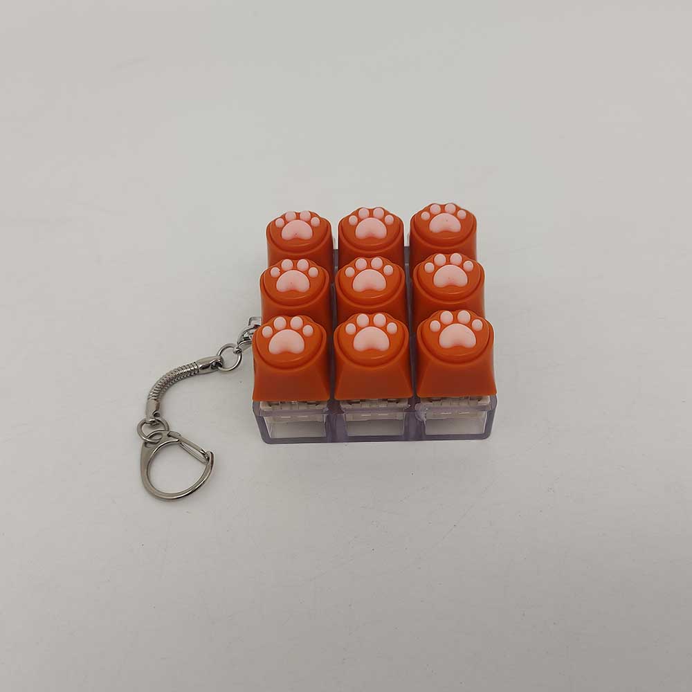 Siliconen zachte kat klauwen sleutelhanger sleutelhanger hanger mobiele telefoon rugzak hanger desktop accessoires decompressie pers gereedschap