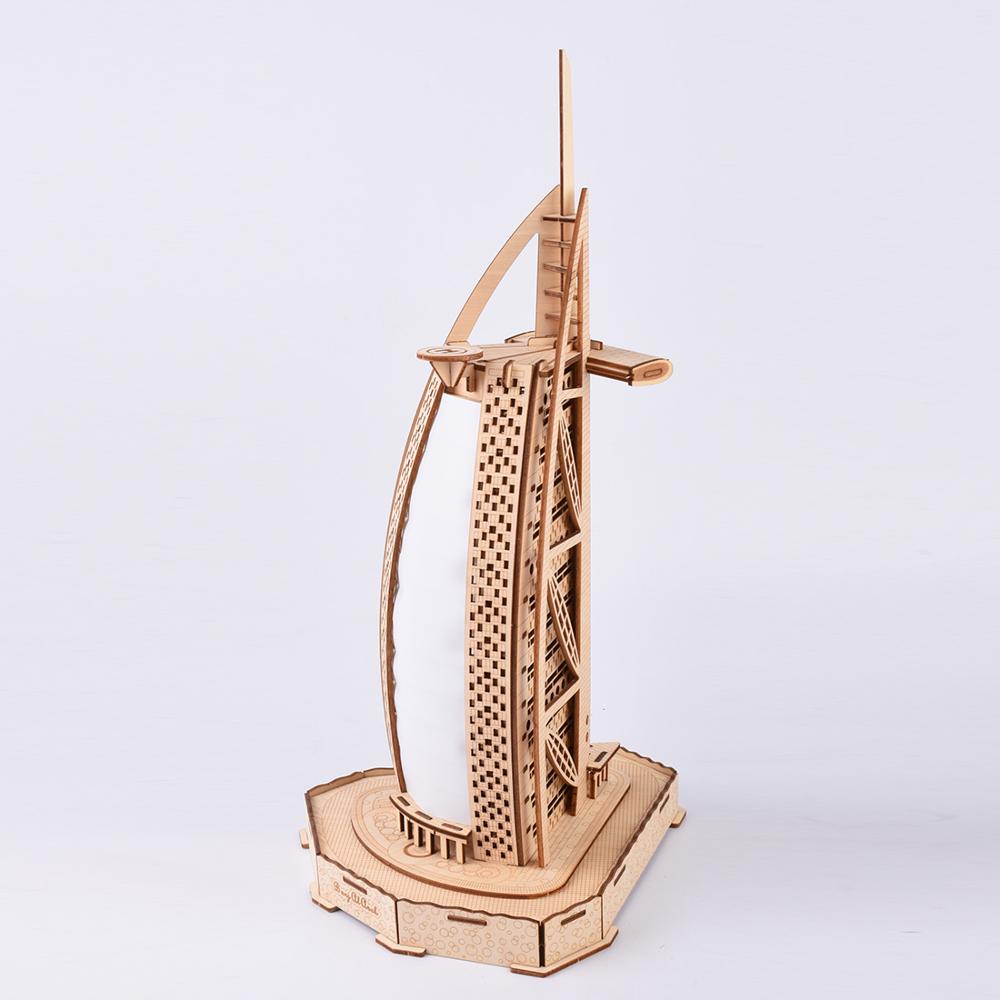 Beroemde Nationale Attracties Hoge Precisie Lasersnijden Puzzel 3D Houten Puzzel Modelbouw Kits-Nederlandse Windmolen: hotel
