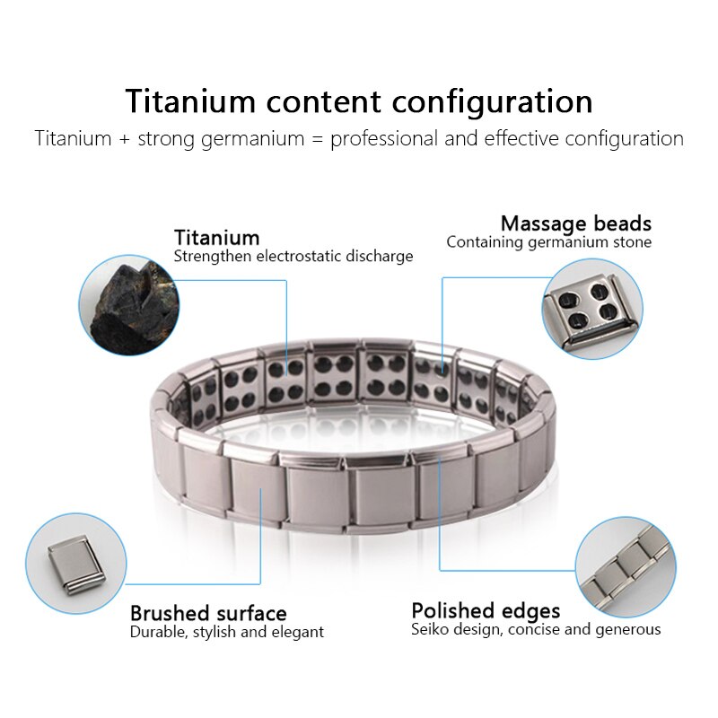 Gezondheidszorg Gewichtsverlies Magnetische Therapie Elemental Armband Artritis Pijn Gezondheid Energie Bio Magnetische Mannelijke