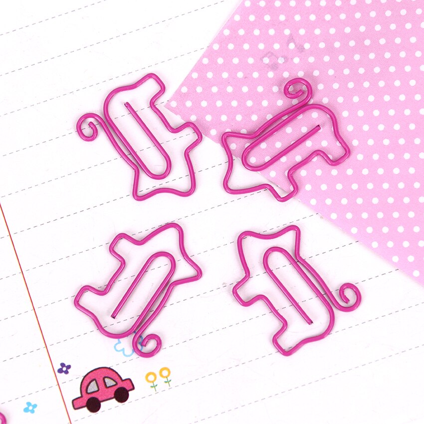 10 stk sødt dyr pink gris bogmærke papirclips skole kontor forsyning metal materiale escolar papelaria papirvarer