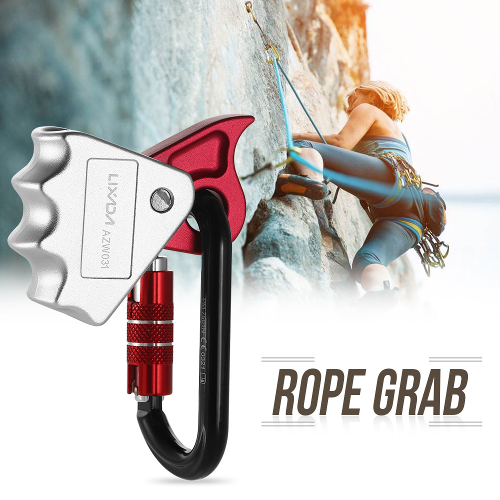 Hand Rope Grab Protector Wiregate Carabiner 15KN Riser Anti-fall Safety Rope Grab Device Carabiner for Outdoor Rock Climbing