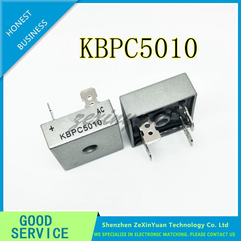 5PCS/LOT KBPC5010 diode bridge rectifier diode 50A 1000V KBPC 5010 power rectifier diode electronica componentes