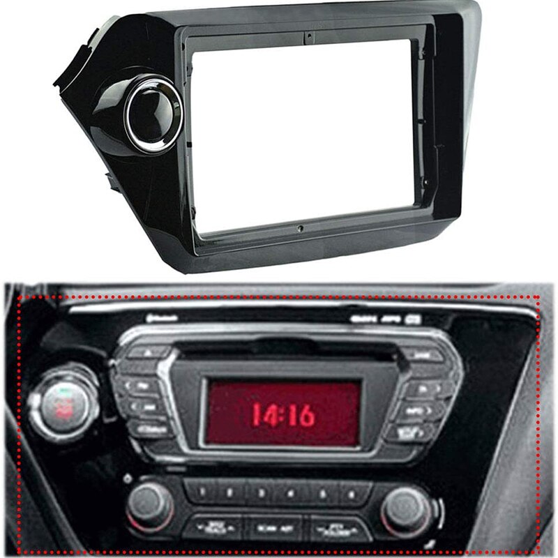 2 Din Auto Fascia Radio Frame Voor Kia Rio3 Rio 3 K2 Overgang Auto Speler Navigatie Dvd frame Met Kabel