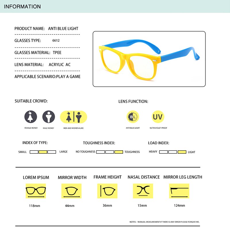 Maxjuli Kinderen Vierkante Blauw Licht Blokkeren Glazen Optische Frame Kind Jongen Meisje Computer Anti Reflecterende Brillen 6612