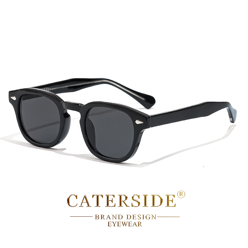 CATERSIDE, gafas de sol redondas Retro para hombre, gafas de sol Punk con Pin de ácido propiedónico, gafas de sol de lujo para mujer, gafas deportivas de ocio para UV400: Verde