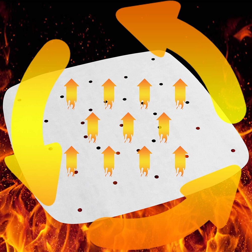 Forros para freidora de aire de 100 hojas, papel de hornear perforado, hoja de pergamino, horno de vapor, sartenes, papel de vaporizar antiadherente, 6,5-9 pulgadas