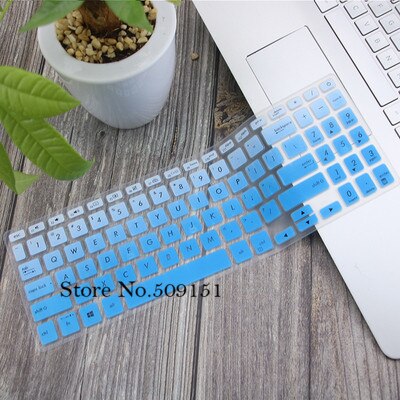 For Asus Vivobook 15 ASUS VivoBook 15 M515UA M515U M515D M515DA M515 DA 15.6 Inch Silicone Laptop Keyboard Cover Skin Protector: Gradual Blue