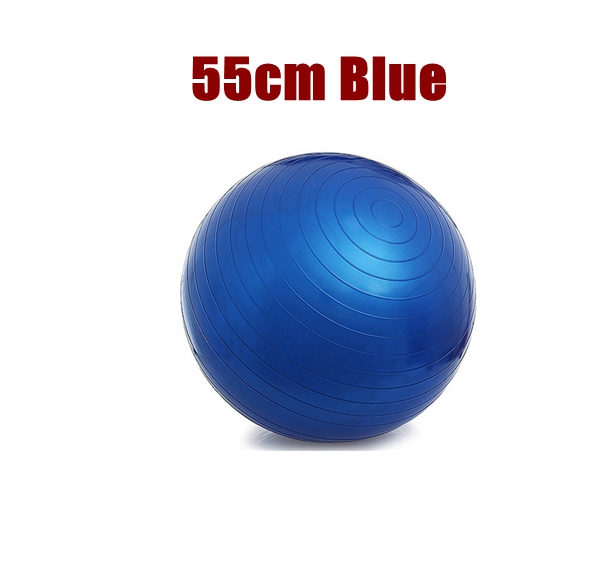 55Cm 65Cm 75Cm Yoga Bal Pvc Verdikking Fitness Bal Yoga Bal Pilates Bal: 55cm blue