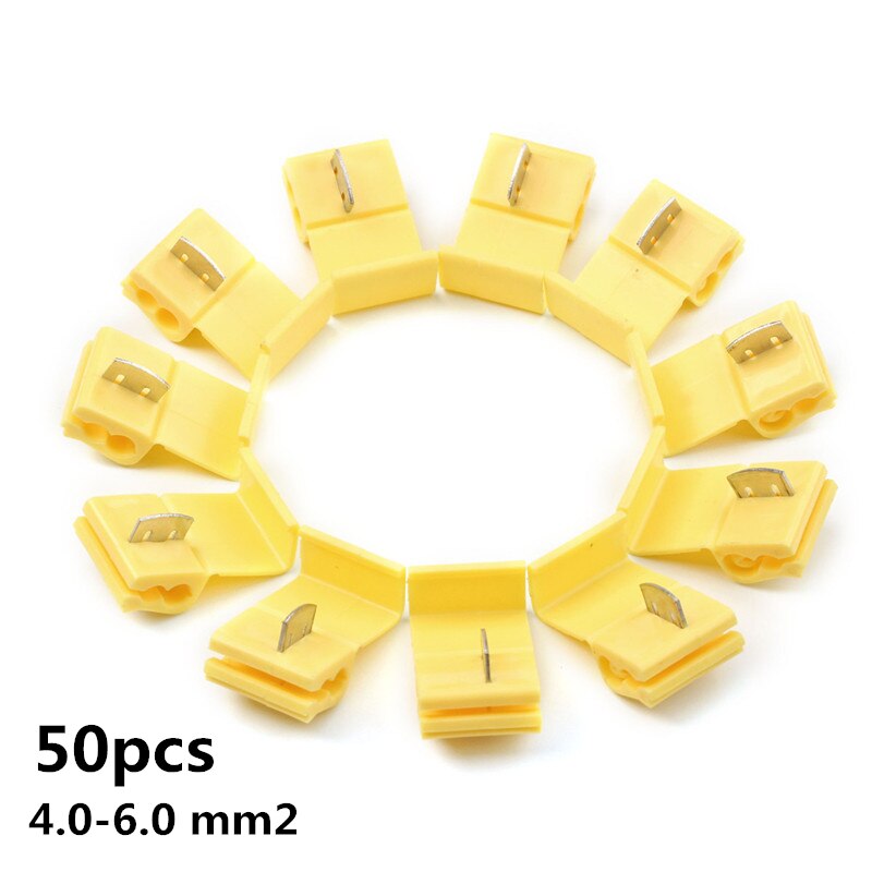 Geïsoleerde Vork Spade Quick Splice 14-12AWG  2.5-4.0mm²  Draad Connector Elektrische Crimp Terminal 50 Stuks