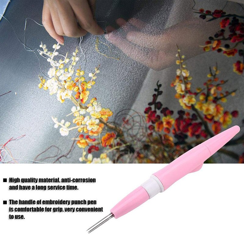 Plastic Punch Needle Set with 3pcs Fine Needles Tool Wool Felting Supplies DIY Crafting LXY9 AP23