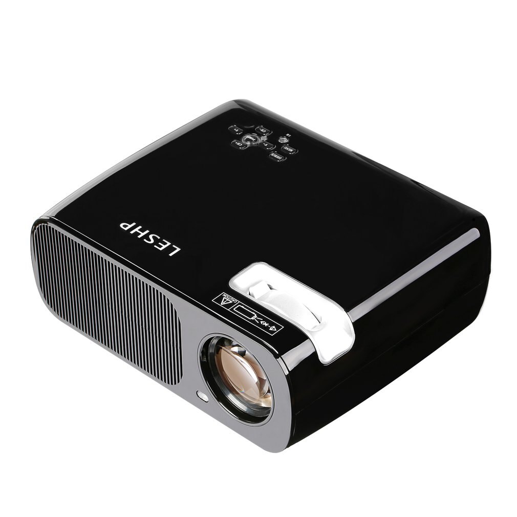 LESHP Video Projektor 2600 LM Home Cinema Theater Unterstützung 1080P HD 3D mit 5,0 Zoll LCD TFT Display + freies HDMI BL20