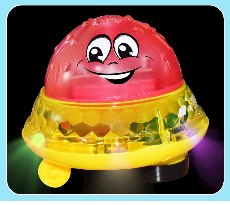 Novelty funny baby child electric induction waterball light music Smiley face baby bathroom water bath toy