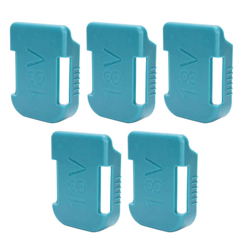 5Pcs 18V doppio con coperchio antipolvere Slot per supporto batteria al litio per terminale altoparlante per Slot portabatterie verde Makita/Bosch