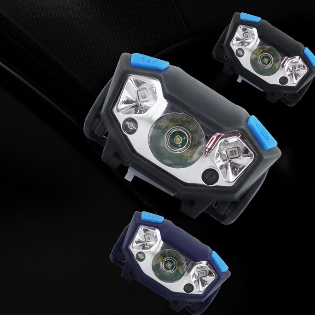Mini oplaadbare led-koplamp met bewegingssensor, ingebouwde led-koplamp met usb-aansluiting
