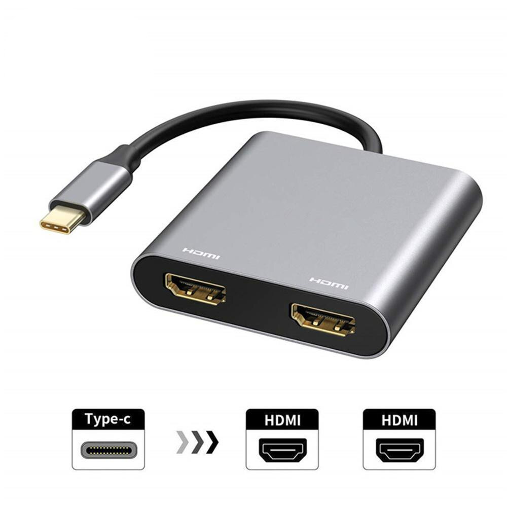 Type-C Hub Naar Dual Hdmi Pd Usb3.0 Hub Multi-Port Docking Station Voor Mobiele Telefoon Laptop Macbook samsung Dex Galaxy S10/S9