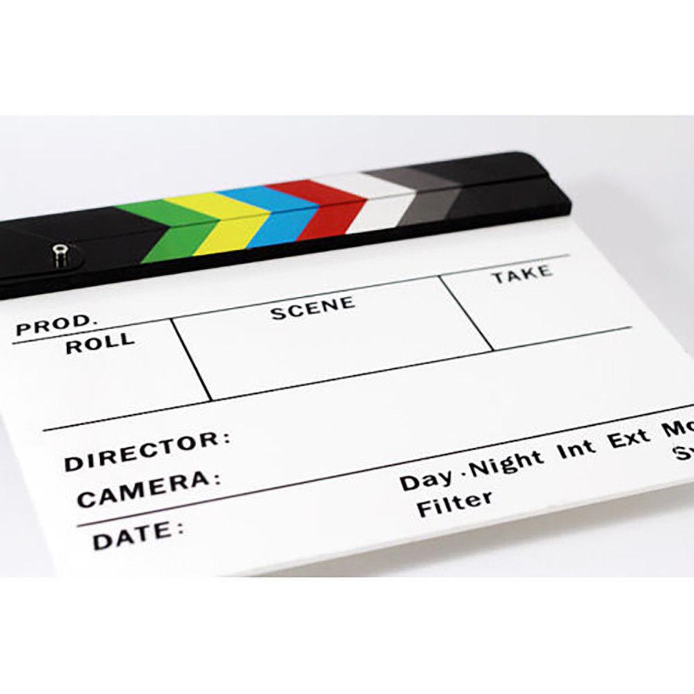 Movie TV Slate Cut Action Scene Clapper Board Film Clapboard Photography Props Action Scene Clapper Board R30