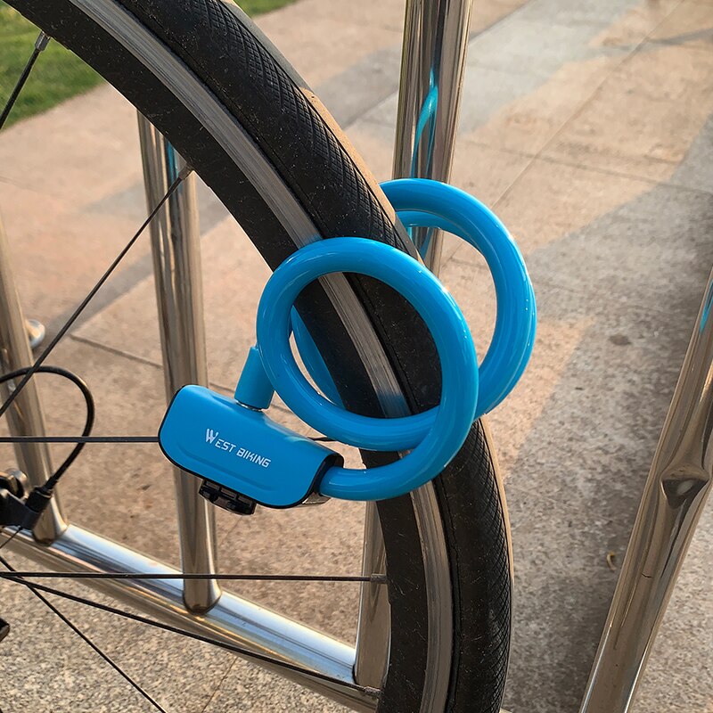 West biking cykel kabel lås multifarve tyverisikring låse til cykel elcykel motorcykel kobber kerne holdbart stål mtb lås
