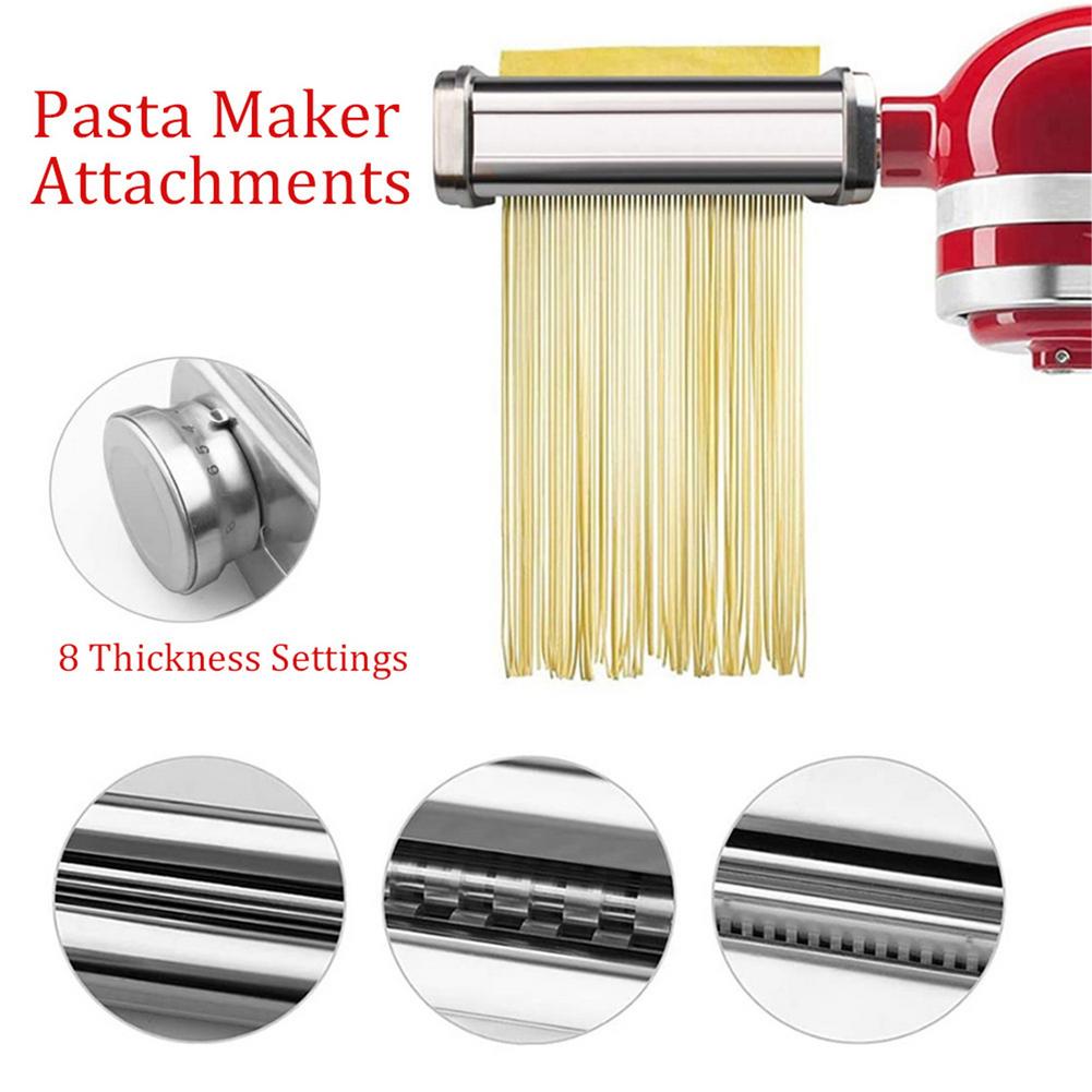 Pasta Maker Attachments Set For KitchenAid KSMPRA Stand Mixers Dough Slices Fettuccine Spaghetti Noodle Makers Parts