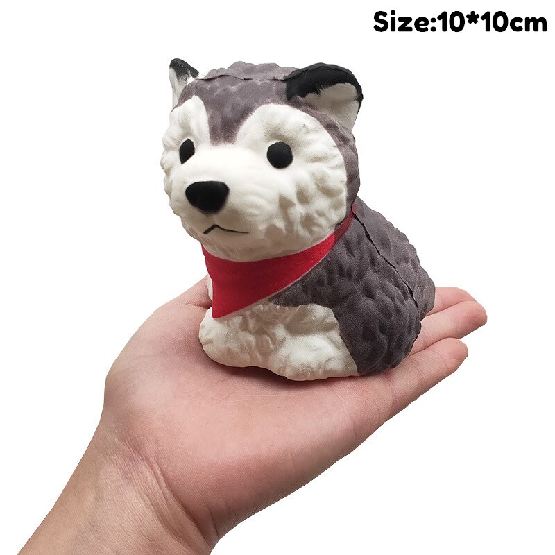 Långsam stigande squishy valp hund klämma husky hund jumbo doftande dekompression tecknade djur lindrar stress ångest leksak: Dw-hsqh