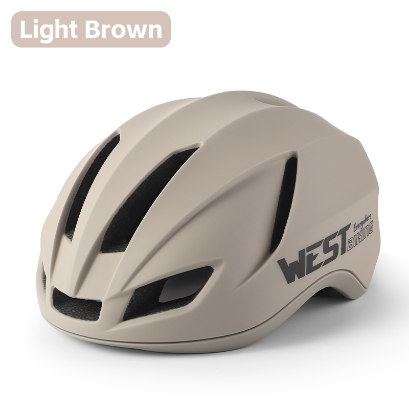 West Biking Cycling Aero Helm Mtb Enduro Racefiets Geïntegreerd Lichtgewicht Helm Mannen Vrouwen Multicolor Aerodynamische Veiligheidskappen: Khaki