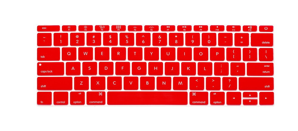 For Apple Macbook Pro 13" Inch Keyboard Skin Cover Protector Us Version A1708 (No Touch Bar) For Mac Book Pro 13.3 1708: red
