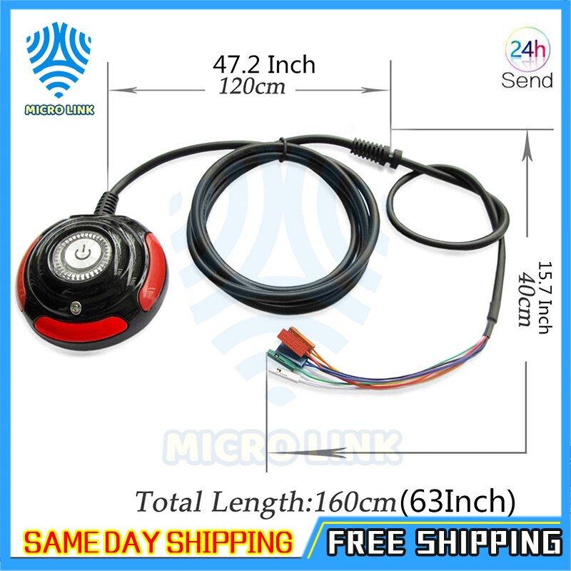 Computer Schakelaar Voeding Op/Off Reset Hdd Push Ronde Grote Knop Switch Met 160Cm Kabel Beugel Voor desktop Pc Computer Gastheer