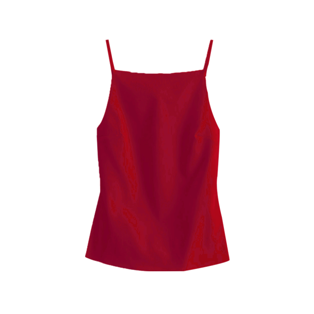 TRZA-Rückenfreie Tanktops für Damen, dünne Träger, gerader Ausschnitt, ärmellos, weibliche Camis, sexy: S / verrotten