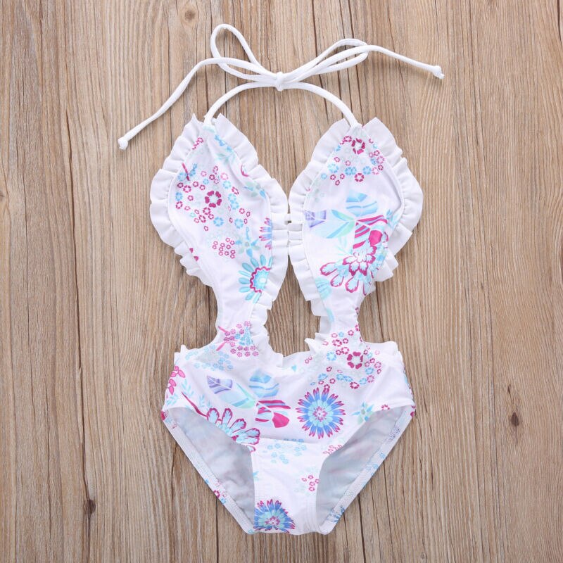 1-6Y bebé niñas traje de baño Niña una pieza niños traje de baño ropa de nado para niños de verano playa