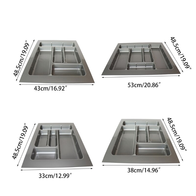ABS Kitchen Drawer Organizer Tray Cabinet Chopsticks Spoon Cutlery Storage Box Plastic Drawer Compartment Divider Tray