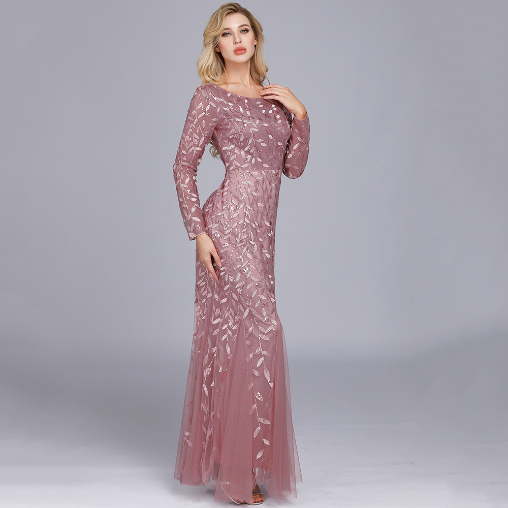 Sexy vintage Maxi Pailletten cocktail Kleid brautjungfer Prom Kleider für Frauen Lässige Party langarm club Bodycon Kleid vestidos