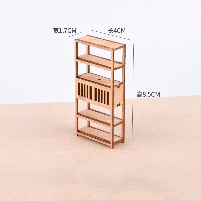 1PC 1:25 In Miniatura Mobili In Stile Cinese Set di Modello di Edificio In Miniatura In Legno di Colore Mobili Sedia Scaffale Per Bambini Casa Delle Bambole Giocattolo: TYPE 3