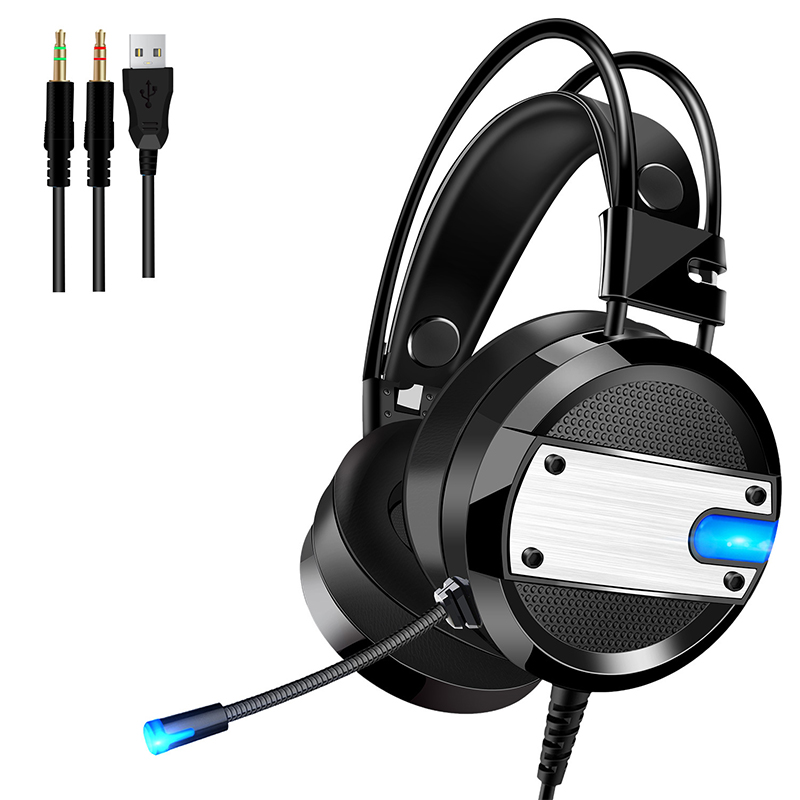 Gaming Headset Led Verlichting Voor Pc Xbox Een Stereo Surround Sound Noise Cancelling Wired Gamer Hoofdtelefoon Met Microfoon Auriculares