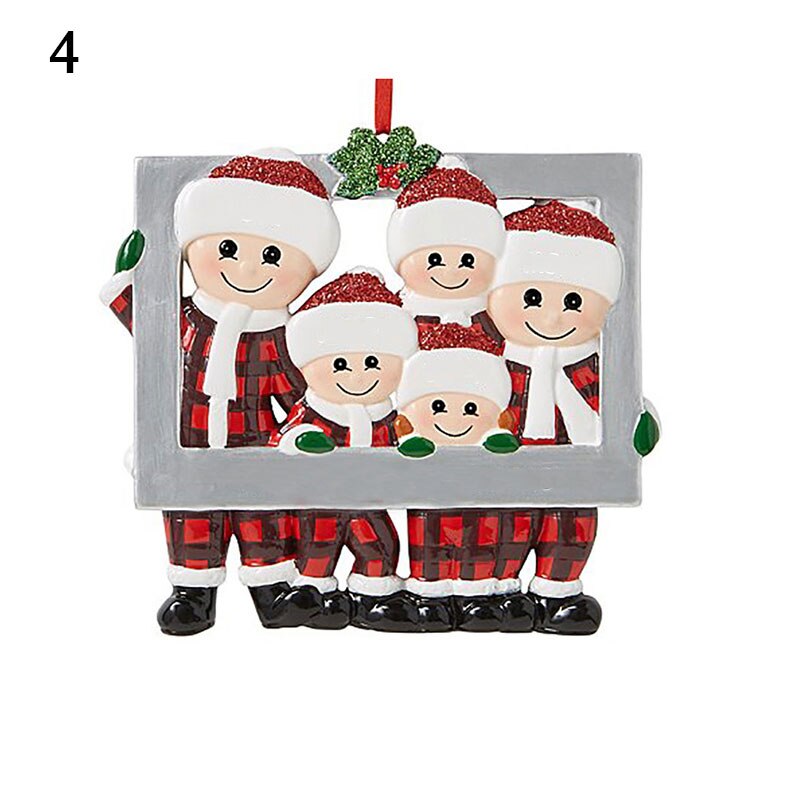 Mascarilla facial DIY de Navidad para Familia, decoración de árbol de Navidad con muñeco de nieve, adornos colgantes, decoración para el hogar,: 4