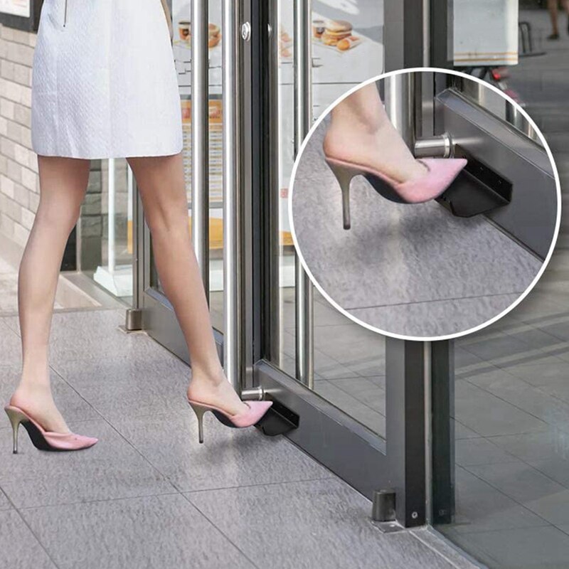 No touch Foot Door Opener Tools Stainless Steel No Contact Foot Pull Opener Hands Free For Home Business Restaurant