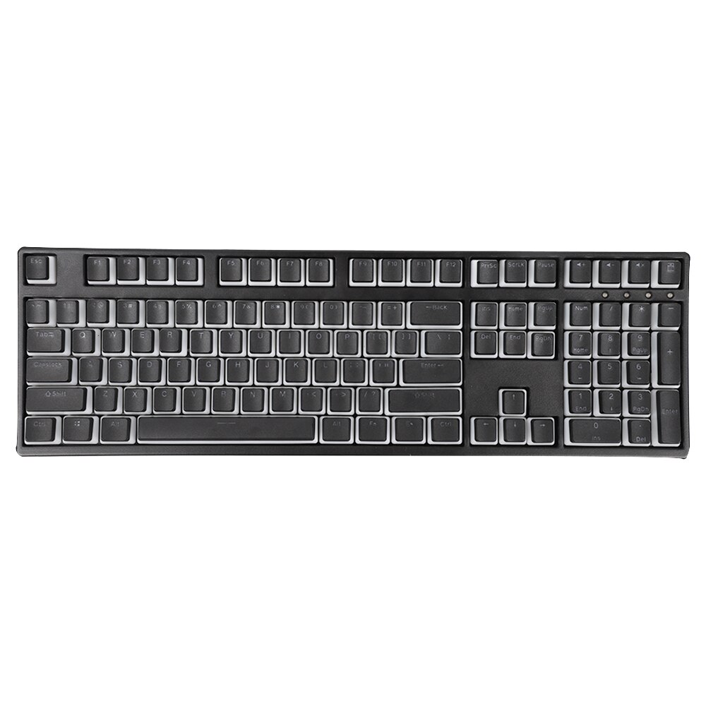 Pudding Keycaps for Mechanical Keyboard Black PBT Transparent Backlight 108 Keys Suit for Anne Pro 2 GK61 SK61 GK64 PC Game
