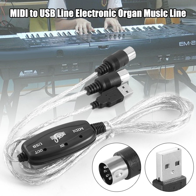 Midi Naar Usb Interface Kabel Adapter Voor Toetsenbord Elektronische Drum Pc Naar Music Keyboard Cord Mvi-Ing
