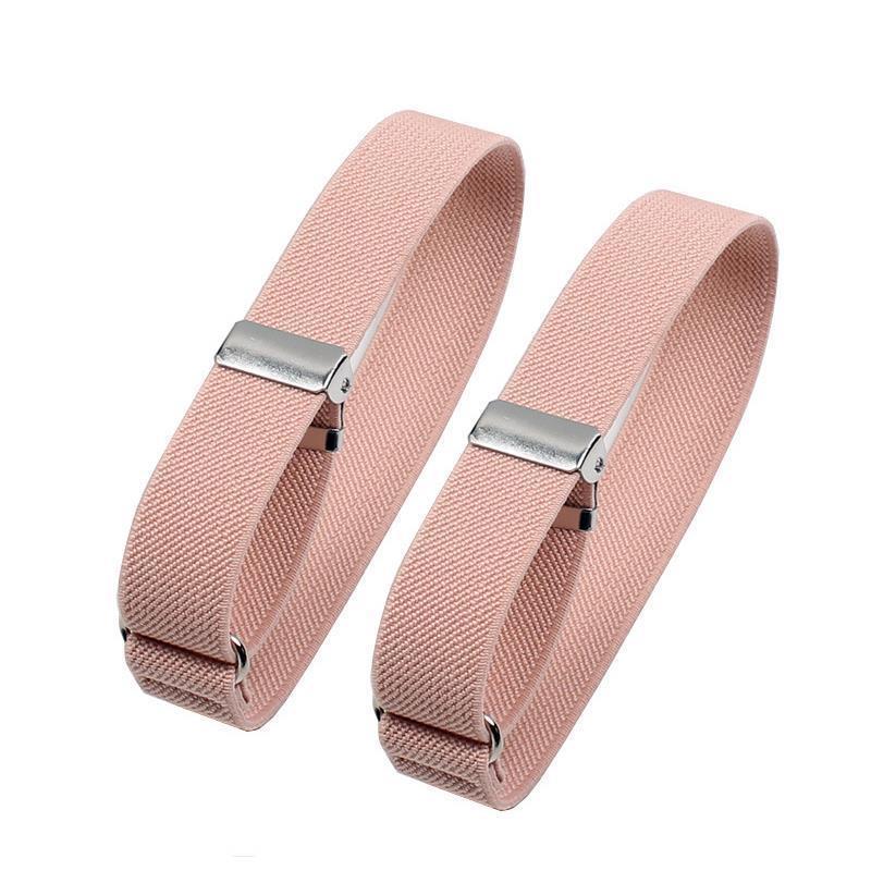 HEIßER 2Pcs Herren Hülse Strumpfbänder Halter Elastische Armband Hemd Hülse Halter Frauen Männer Einstellbare Nicht-Slip arm Manschetten Bands: Rosa