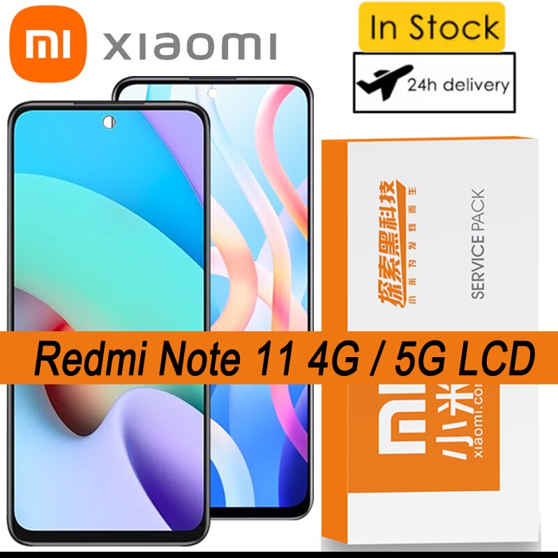 100% Origineel Voor Xiaomi Redmi Note 11 Lcd Touch Screen Panel Digitizer Voor Redmi Note 11 4G Display Redmi note 11 5G Lcd-scherm