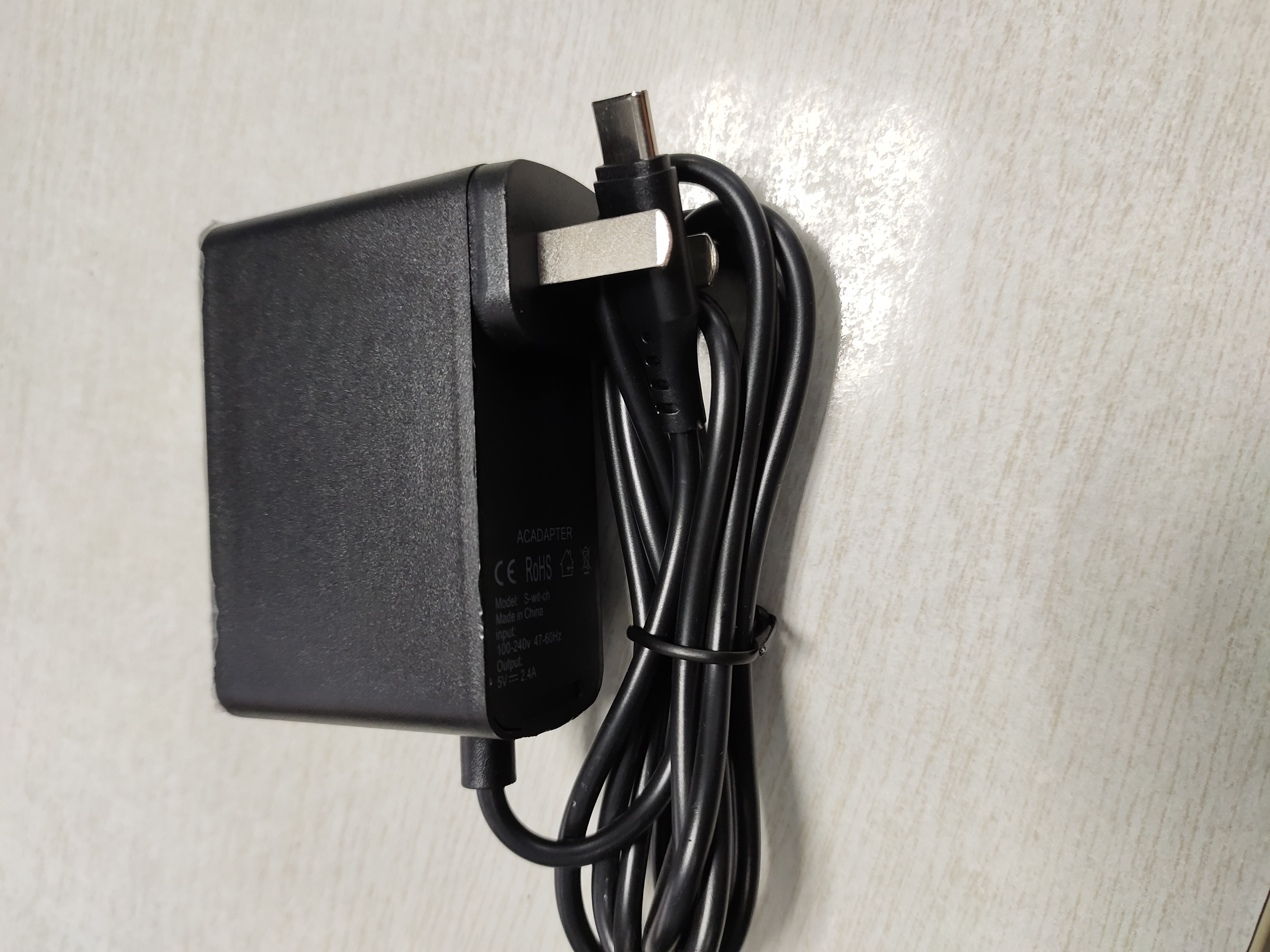 Adaptador de cargador de CA, suministro de carga, enchufe de viaje UE, adaptador de pared, alimentación de carga para consola Nintendo Switch NS