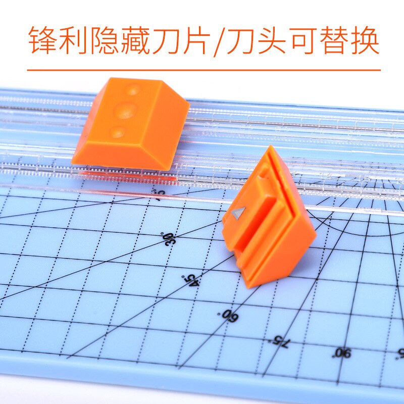 Mini Plastic Paper Cutter A4 Manual Sliding Linear Cutter Small Desktop Photo Cutter