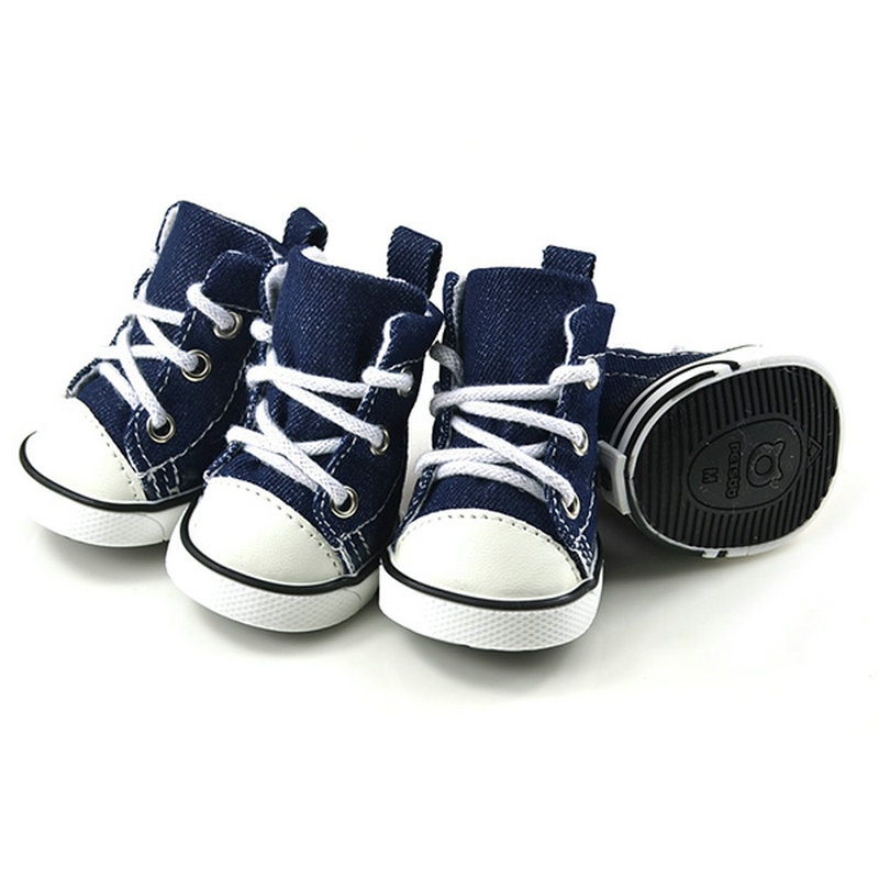 Jean Pet Dog Shoes Winter Warm Outdoor Puppy Shoes Boots For Small Dogs Chihuahua Cats Pet Supplies XS-XL