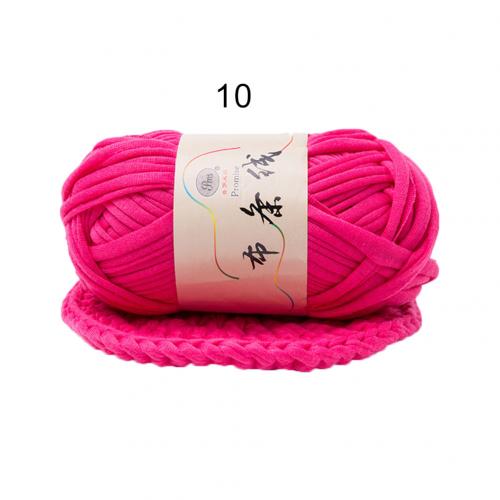 Hand-knit Woven Thread Thick Basket Blanket Braided DIY Crochet Cloth Fancy Yarn Hand-knitted Medium and Thick Wool: Rose Red