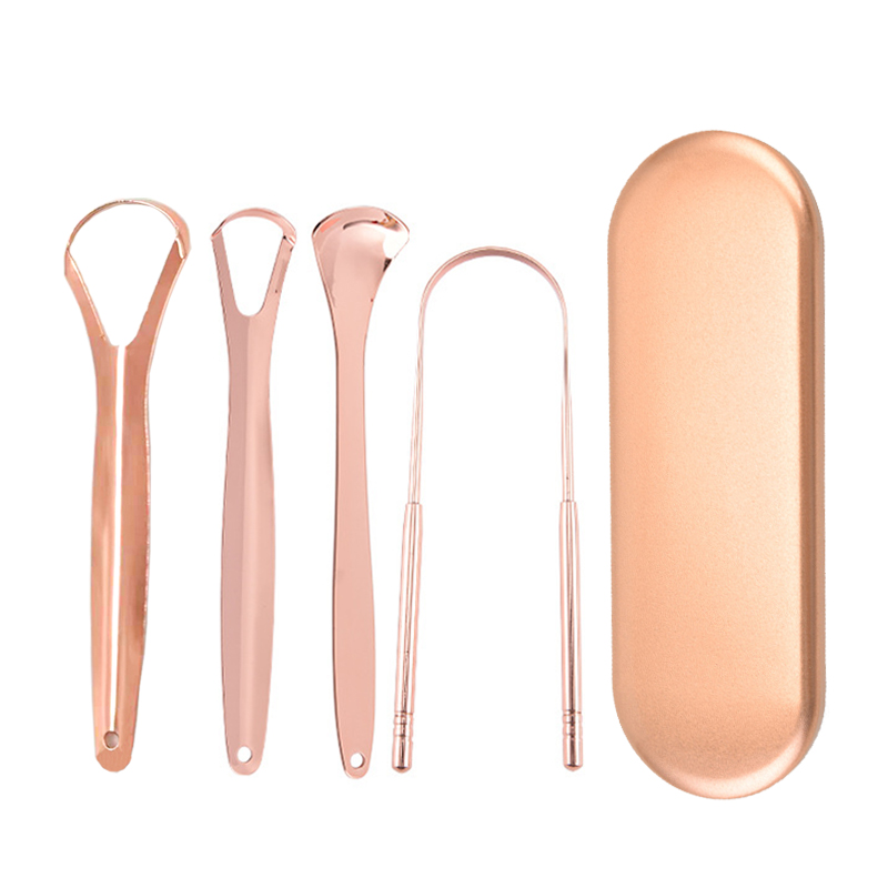 Stainless Steel Tongue Scrapper with Case，Tongue Scraper Cleaner for Adults & Kids Oral Hygiene Scrapper Cleaning Tools: Silver