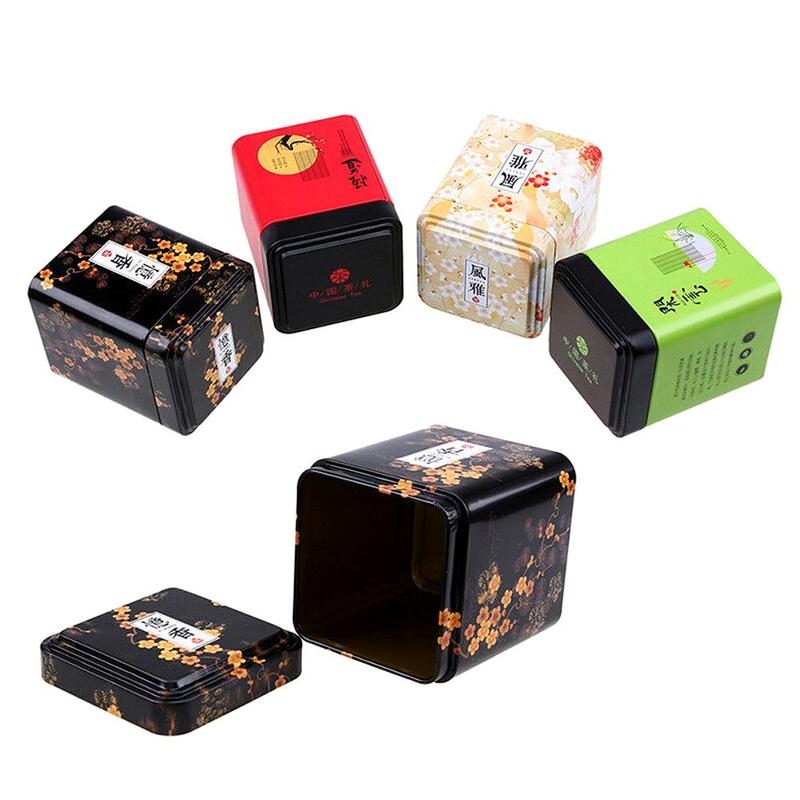 1PC Jahrgang Caddie Pastoralen Süssigkeit Zinn Mini Eisen Lagerung Boxen Versiegelt Kaffee Pulver Dosen Blätter Container Metall Veranstalter